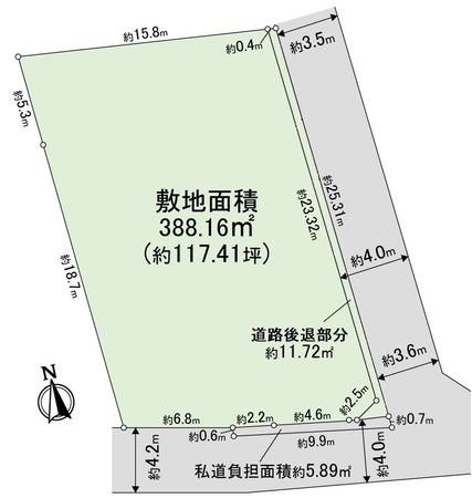 豊中市清風荘1丁目 土地 区画図