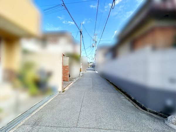 豊中市岡町北2丁目 土地 前面道路含む外観 豊中市岡町北2丁目 土地 前面道路含む外観