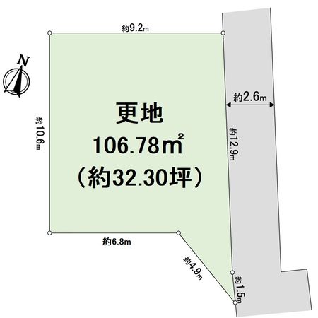 豊中市上野西3丁目 C号地 区画図 豊中市上野西3丁目 C号地 区画図