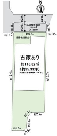 豊中市熊野町1丁目 土地 区画図