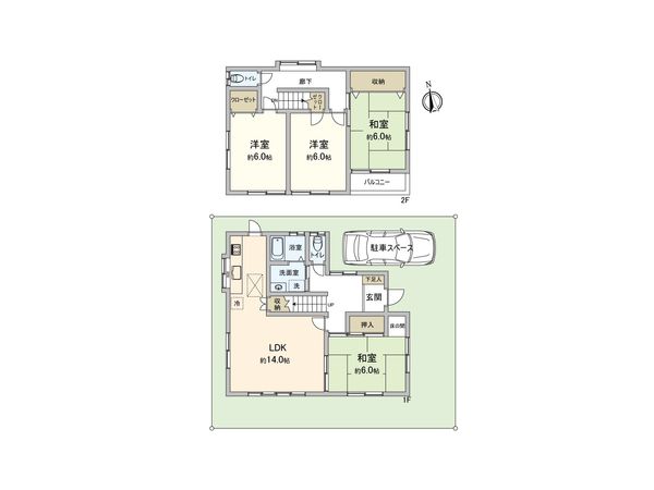 豊中市宮山町3丁目 戸建 間取図(平面図)