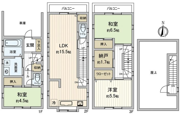 豊中市浜3丁目 戸建 間取図(平面図) 豊中市浜3丁目 戸建 間取図(平面図)
