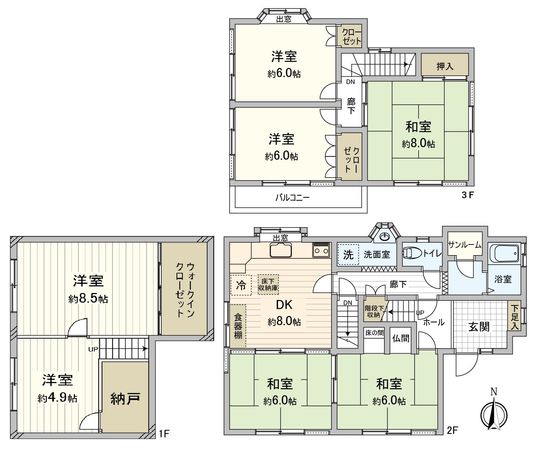 豊中市曽根西町二丁目 戸建 間取図(平面図) 間取図(平面図)