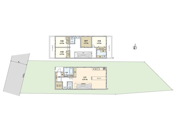 上野東三丁目 新築戸建 間取図(平面図)