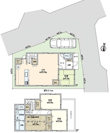 豊中市熊野町4丁目 戸建 間取図(平面図) 豊中市熊野町4丁目 戸建 間取図(平面図)