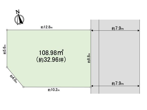 豊中市上野坂1丁目 戸建 区画図