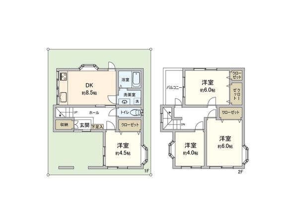 豊中市千里園3丁目 戸建 間取図(平面図)
