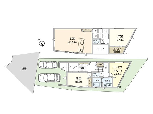 豊中市宮山町2丁目 新築戸建 2号地 間取図(平面図) 豊中市宮山町2丁目 新築戸建 2号地 間取図(平面図)