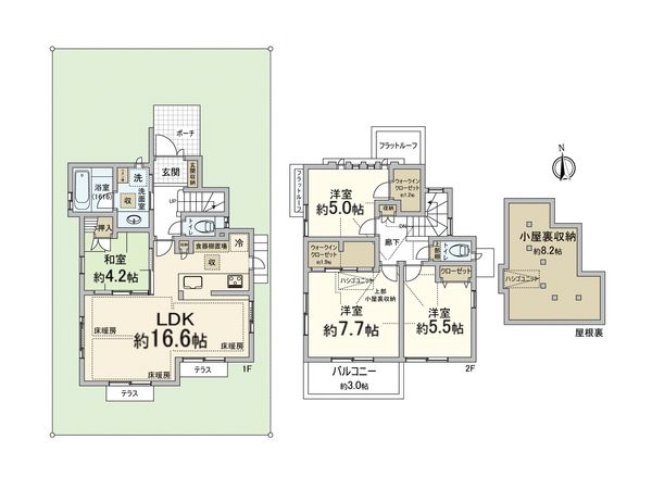 豊中市上野坂2丁目 戸建 間取図(平面図) 豊中市上野坂2丁目 戸建 間取図(平面図)