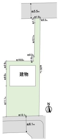 豊中市原田元町2丁目 戸建 区画図 豊中市原田元町2丁目 戸建 区画図