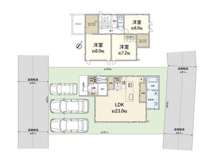 豊中市上野坂1丁目 戸建 間取図(平面図)