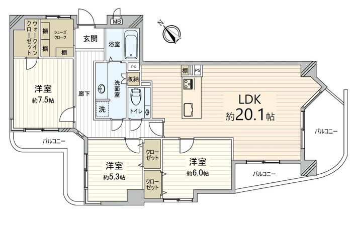 豊中柴原シティハウス 間取図(平面図) 間取図(平面図)