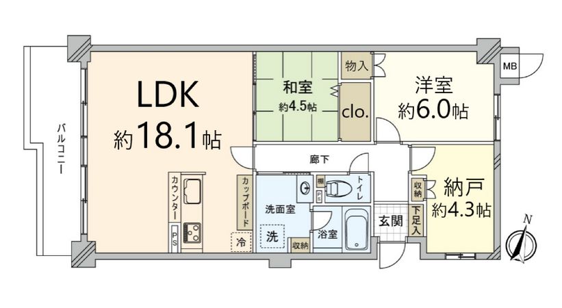 刀根山レックスマンション 間取図(平面図)
