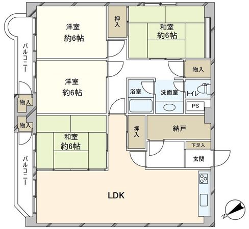 シャルム曽根 間取図(平面図) 間取図(平面図)