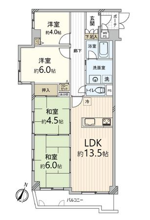 朝日プラザ豊中上野西 間取図(平面図) 間取図(平面図)