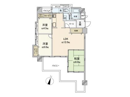 パラツィーナセシリア豊中 間取図(平面図)