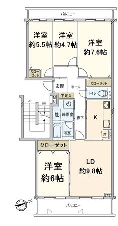 コスモ上野東 間取図(平面図) コスモ上野東 間取図(平面図)