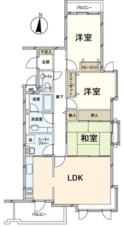 豊中上野東シティハウス 間取図