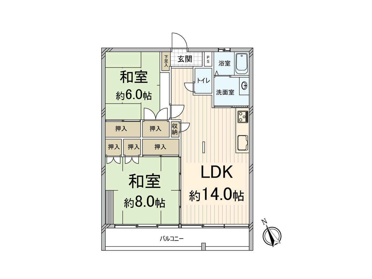 豊中ヴィラ 間取図(平面図) 間取図(平面図)