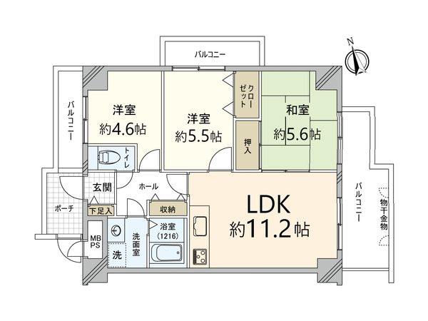 ライオンズマンション豊中上野東 間取図(平面図) ライオンズマンション豊中上野東 間取図(平面図)