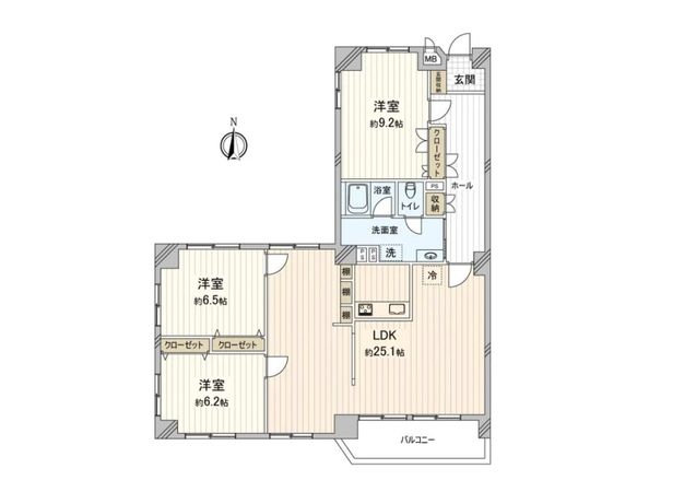 ハイツ曽根 間取図(平面図) ハイツ曽根 間取図(平面図)