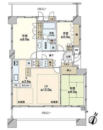 ステイツ豊中中桜塚ヒルズ 間取図(平面図) ステイツ豊中中桜塚ヒルズ 間取図(平面図)