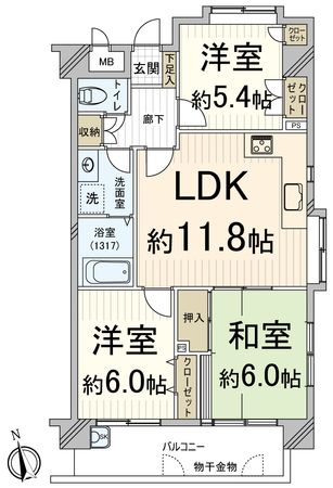 ゴールデングリタ豊中上野 間取図(平面図) ゴールデングリタ豊中上野 間取図(平面図)