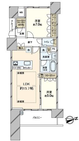ザ・パークハウス豊中 間取図(平面図) ザ・パークハウス豊中 間取図(平面図)