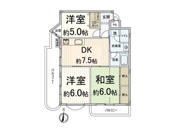 グリーンエクセル刀根山 間取図(平面図) グリーンエクセル刀根山 間取図(平面図)