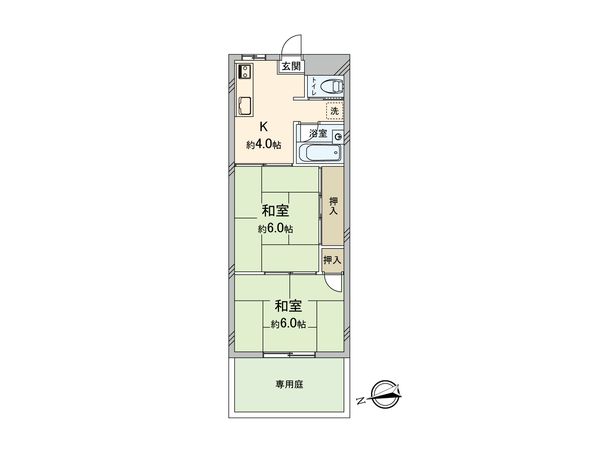 岡町駅前レジデンス 2号棟 間取図(平面図)