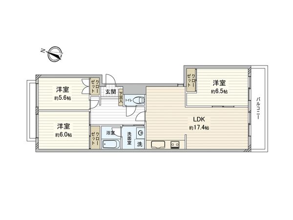北桜塚パーク・ハイム 間取図(平面図) 間取図(平面図)