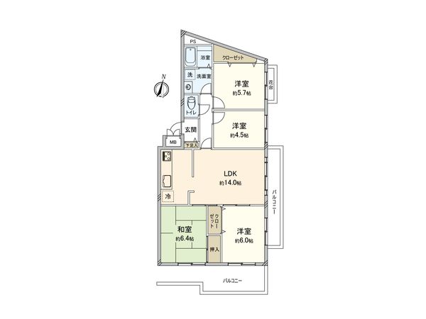 ライオンズマンション豊中上野東第2 間取図(平面図) ライオンズマンション豊中上野東第2 間取図(平面図)