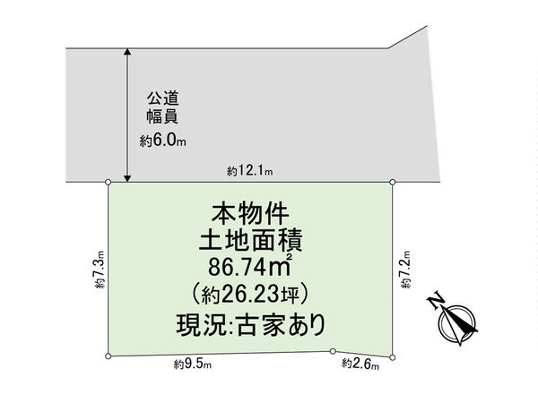 高槻市奥天神町一丁目 区画図