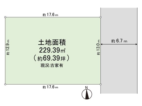 高槻市芝谷町 土地 区画図 高槻市芝谷町 土地 区画図