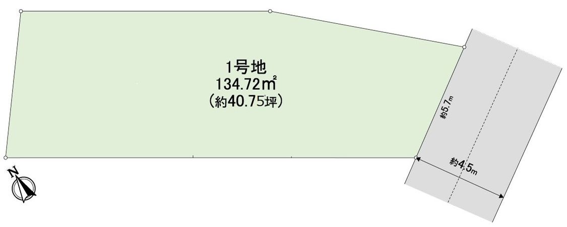 高槻市天神町2丁目 1号地 区画図 高槻市天神町2丁目 1号地 区画図