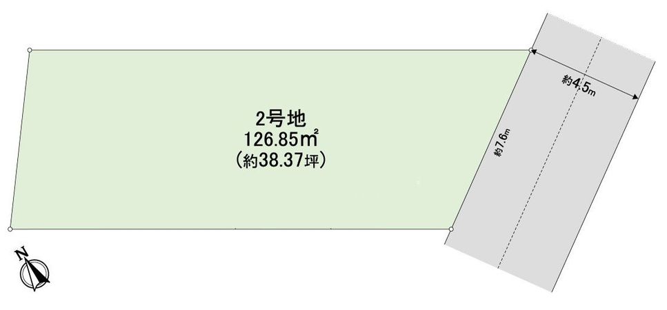高槻市天神町2丁目 2号地 区画図 高槻市天神町2丁目 2号地 区画図