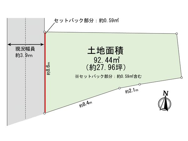 川西町一丁目 建築条件付土地 区画図 区画図