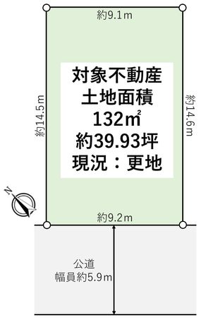 安岡寺町5丁目 土地 区画図