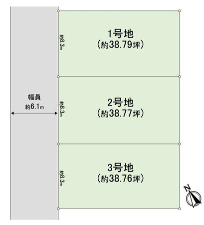 古曽部町四丁目 土地(3号地) 区画図