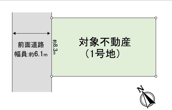 古曽部町四丁目 土地(1号地) 区画図