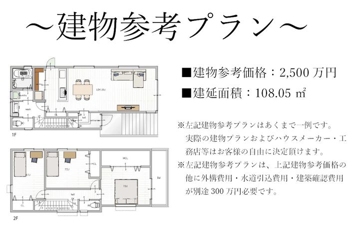 高槻市天神町2丁目 2号地 建物プラン例 (間取り図) 高槻市天神町2丁目 2号地 建物プラン例 (間取り図)