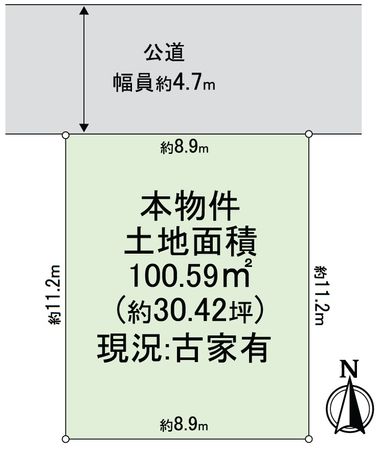 高槻市川西町2丁目 区画図 高槻市川西町2丁目 区画図