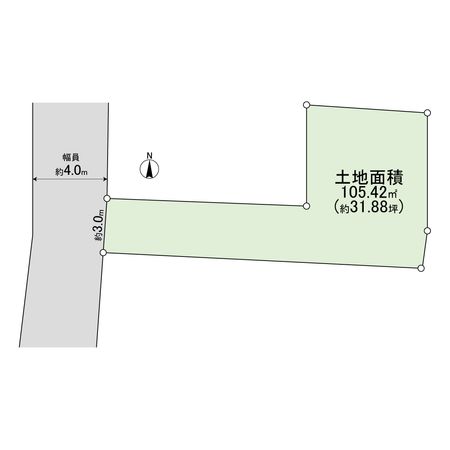 高槻市大塚町2丁目 4号地 区画図 高槻市大塚町2丁目 4号地 区画図