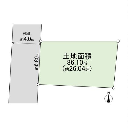 高槻市大塚町2丁目 2号地 区画図 高槻市大塚町2丁目 2号地 区画図