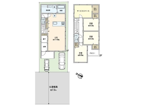 高槻市氷室町五丁目 間取図(平面図)