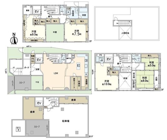 高槻市上本町 戸建 間取図(平面図) 高槻市上本町 戸建 間取図(平面図)
