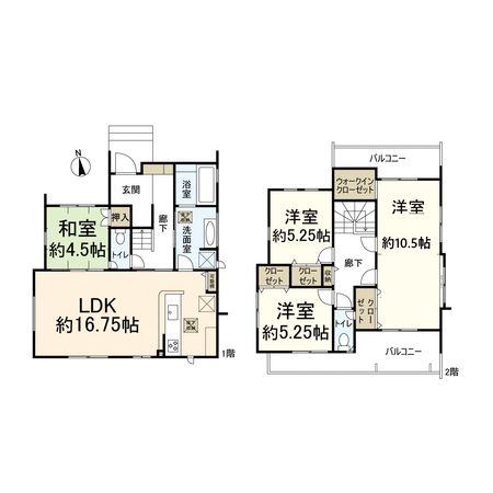 上牧町1丁目 1棟 間取図(平面図)