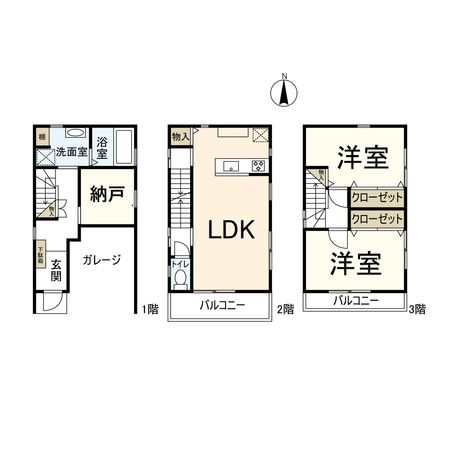 高槻市大塚町2丁目 間取図(平面図) 高槻市大塚町2丁目 間取図(平面図)
