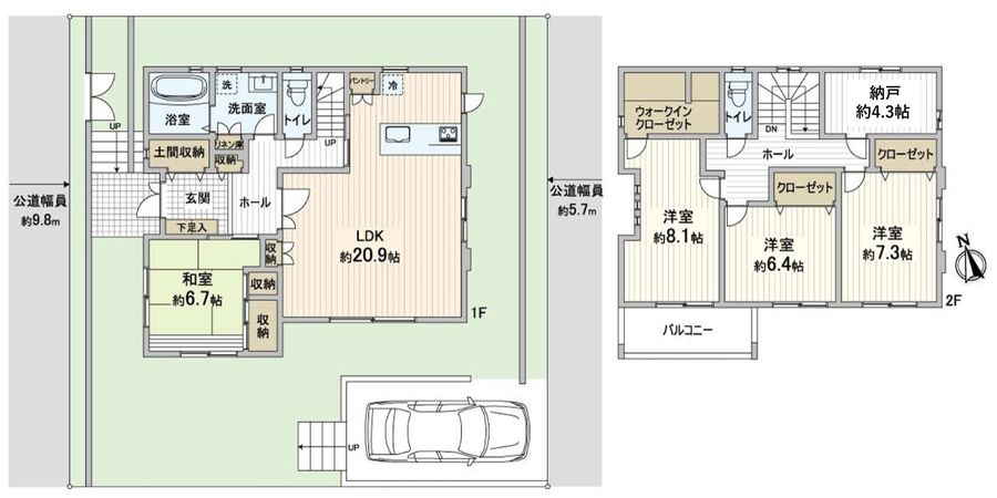 南平台五丁目 戸建 間取図(平面図) 間取図(平面図)