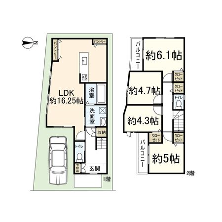 高槻市赤大路町 間取図(平面図)
